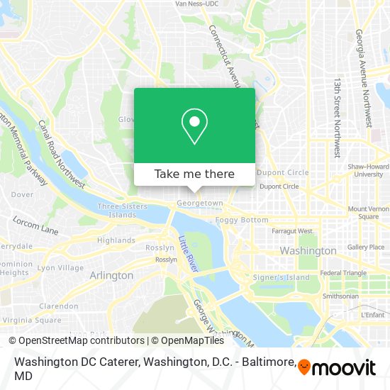 Mapa de Washington DC Caterer