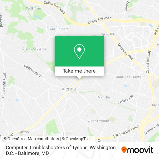 Computer Troubleshooters of Tysons map