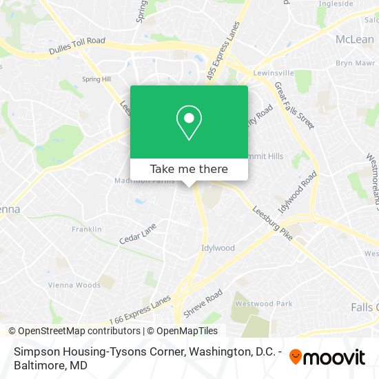 Simpson Housing-Tysons Corner map