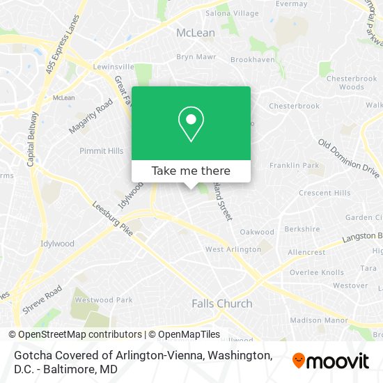 Gotcha Covered of Arlington-Vienna map