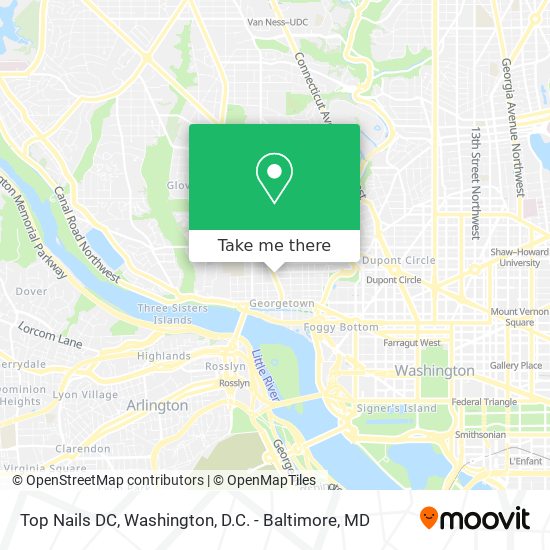 Top Nails DC map