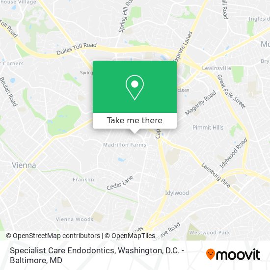 Specialist Care Endodontics map