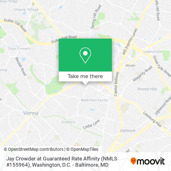Mapa de Jay Crowder at Guaranteed Rate Affinity (NMLS #155964)