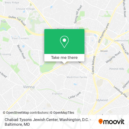 Mapa de Chabad Tysons Jewish Center