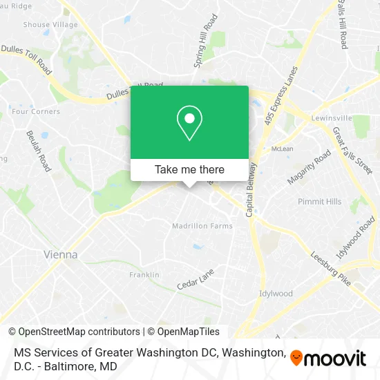 MS Services of Greater Washington DC map