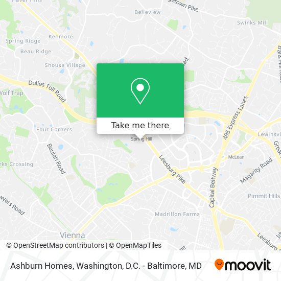 Ashburn Homes map