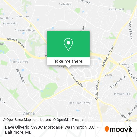 Mapa de Dave Oliverio, SWBC Mortgage