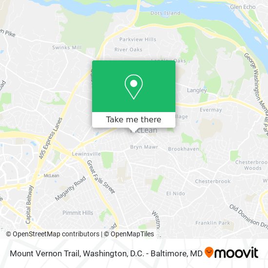 Mount Vernon Trail map