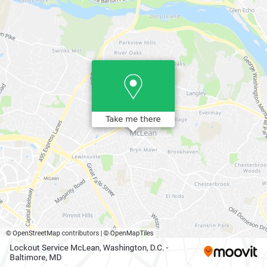 Lockout Service McLean map