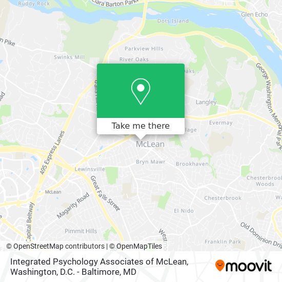 Integrated Psychology Associates of McLean map