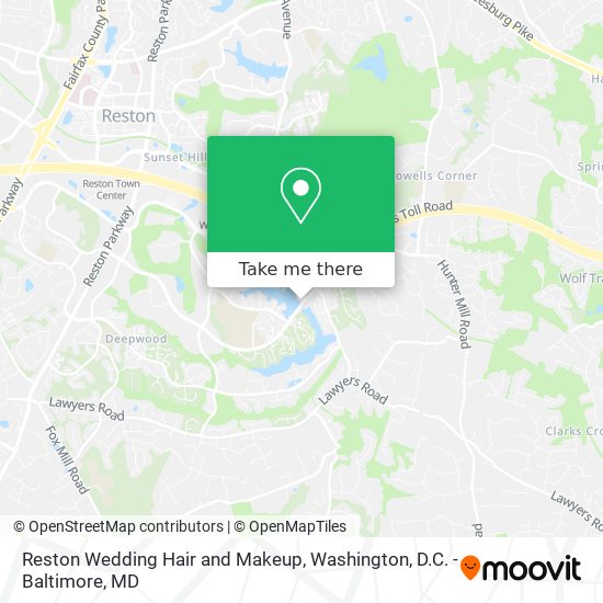 Reston Wedding Hair and Makeup map