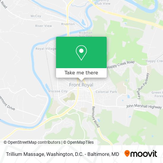 Trillium Massage map