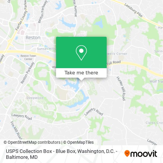 USPS Collection Box - Blue Box map