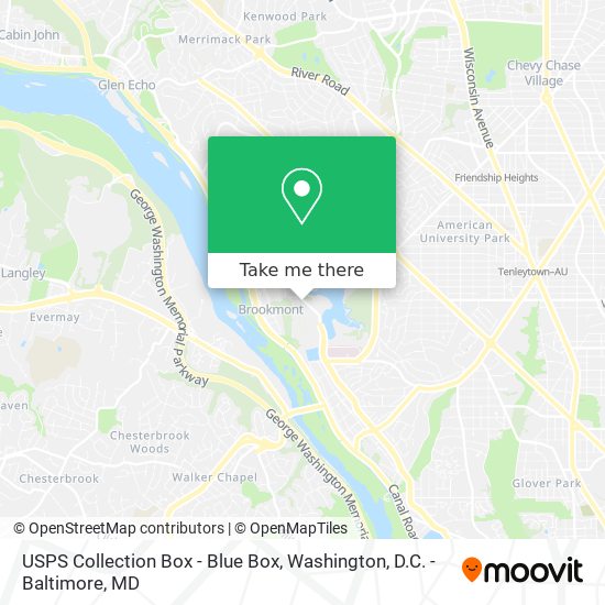 USPS Collection Box - Blue Box map