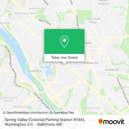 Spring Valley (Colonial Parking Station #748) map