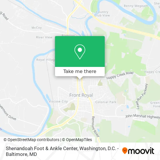 Mapa de Shenandoah Foot & Ankle Center