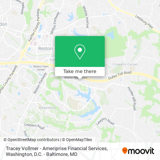 Mapa de Tracey Vollmer - Ameriprise Financial Services