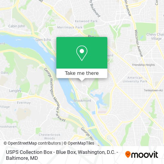 USPS Collection Box - Blue Box map