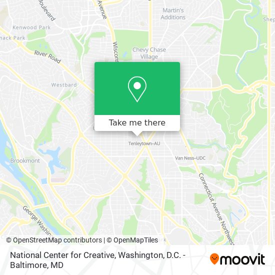 National Center for Creative map