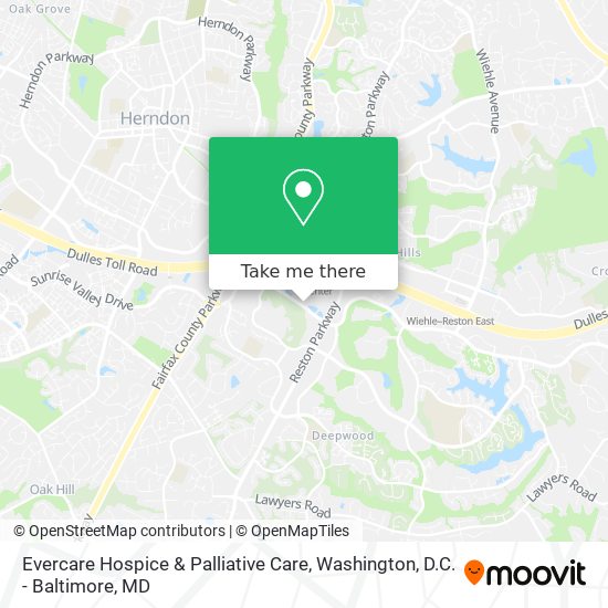 Mapa de Evercare Hospice & Palliative Care