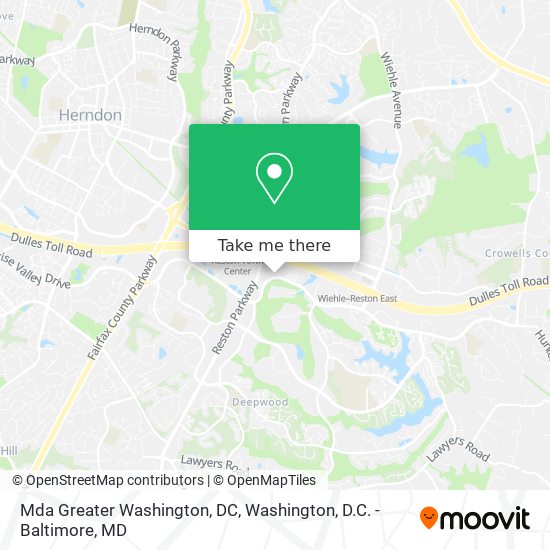 Mapa de Mda Greater Washington, DC