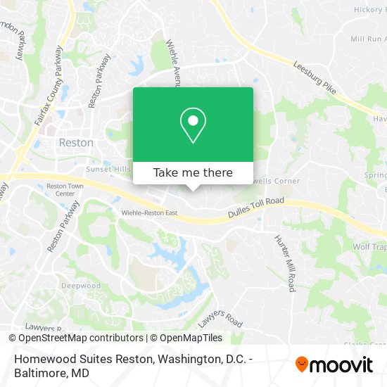 Mapa de Homewood Suites Reston