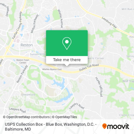 Mapa de USPS Collection Box - Blue Box