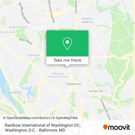 Rainbow International of Washington DC map