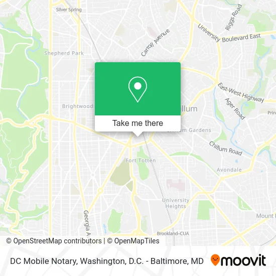 DC Mobile Notary map