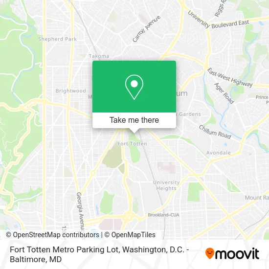 Fort Totten Metro Parking Lot map