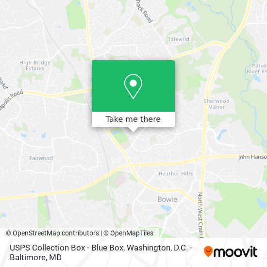 USPS Collection Box - Blue Box map