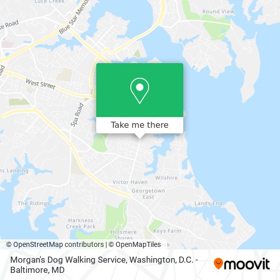 Mapa de Morgan's Dog Walking Service