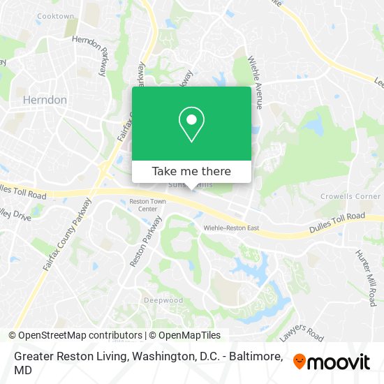 Greater Reston Living map