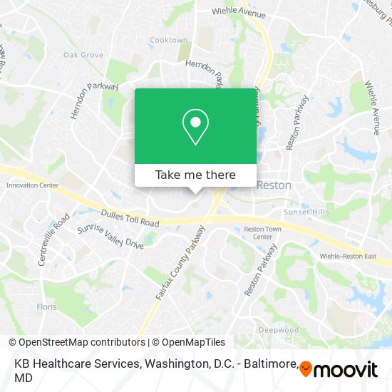 KB Healthcare Services map