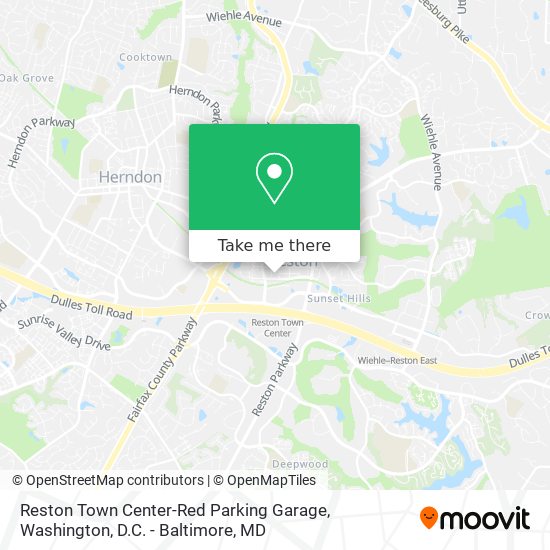 Mapa de Reston Town Center-Red Parking Garage