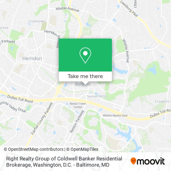 Right Realty Group of Coldwell Banker Residential Brokerage map