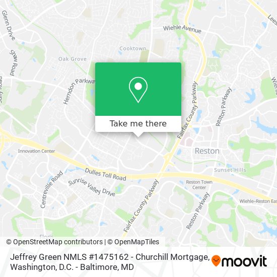 Jeffrey Green NMLS #1475162 - Churchill Mortgage map