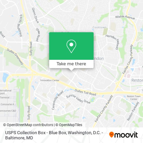 USPS Collection Box - Blue Box map