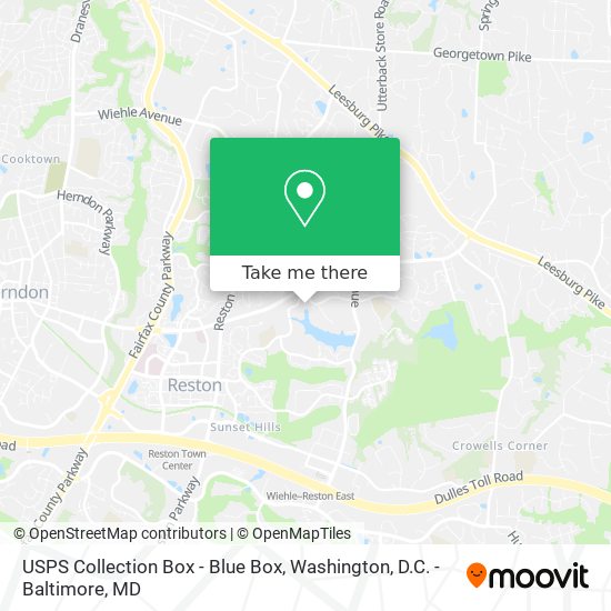 USPS Collection Box - Blue Box map