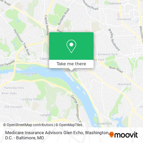 Mapa de Medicare Insurance Advisors Glen Echo