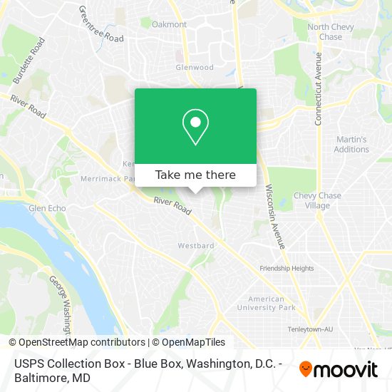 USPS Collection Box - Blue Box map