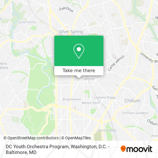 Mapa de DC Youth Orchestra Program