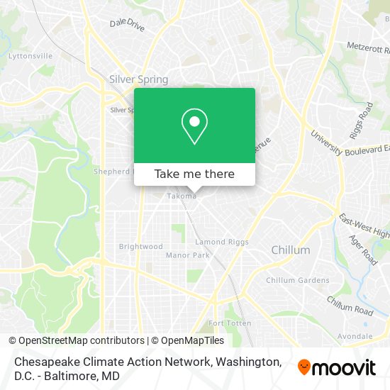 Mapa de Chesapeake Climate Action Network