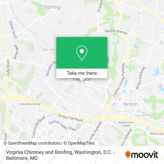 Virginia Chimney and Roofing map