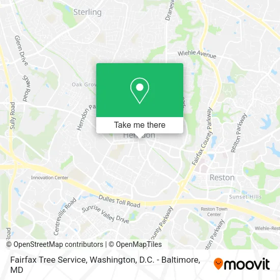 Fairfax Tree Service map