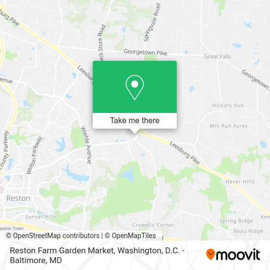 Reston Farm Garden Market map