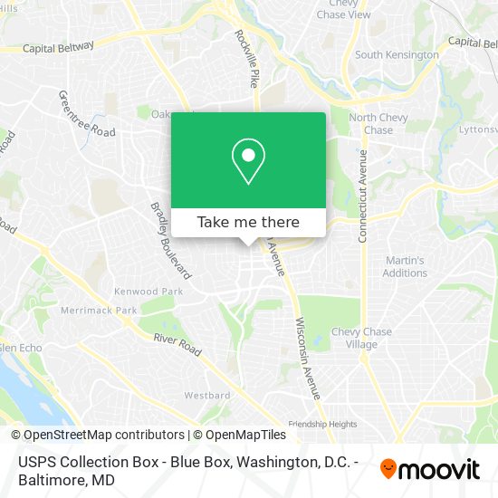 USPS Collection Box - Blue Box map