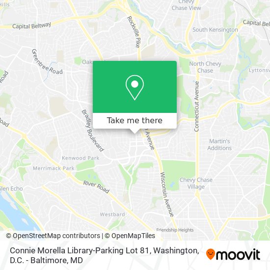 Mapa de Connie Morella Library-Parking Lot 81