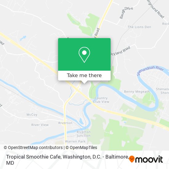 Tropical Smoothie Cafe map
