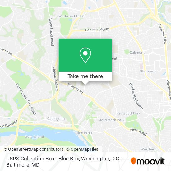 USPS Collection Box - Blue Box map